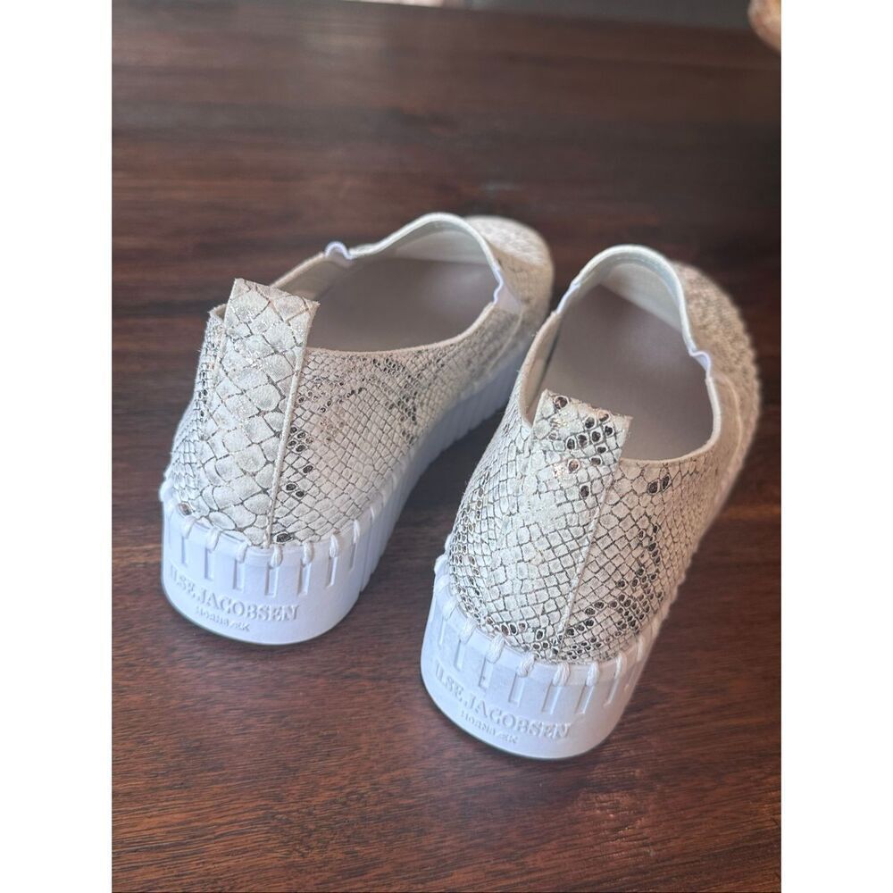 Ilse Jacobsen Tulip Platform Sneaker in metallic snakeskin - Picture 4 of 6